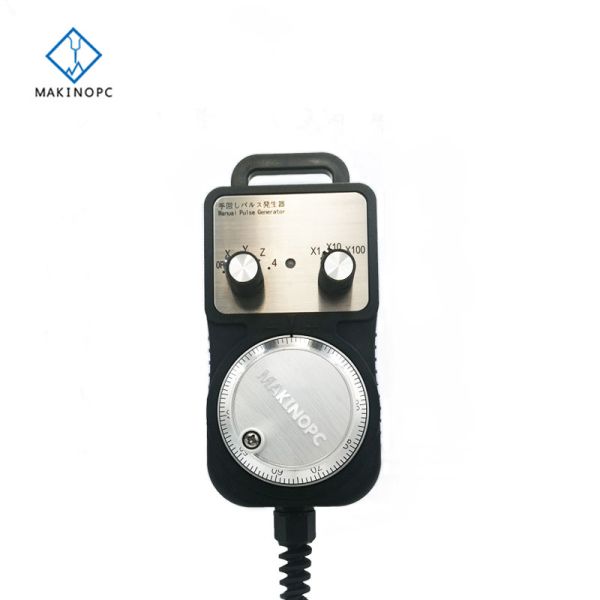 Makinopc Solid Stainless Steel Electronic Handwheel Manual 4 Axis 5V 100PPR MPG Pulse Generator for FANUC Mitsubishi Systems