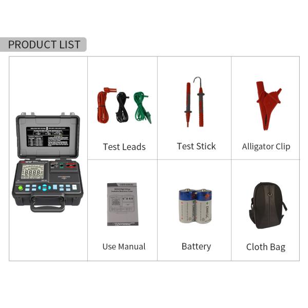 PI/DAR High Voltage Insulation Resistance Tester 5TOhm Insulation Measurement