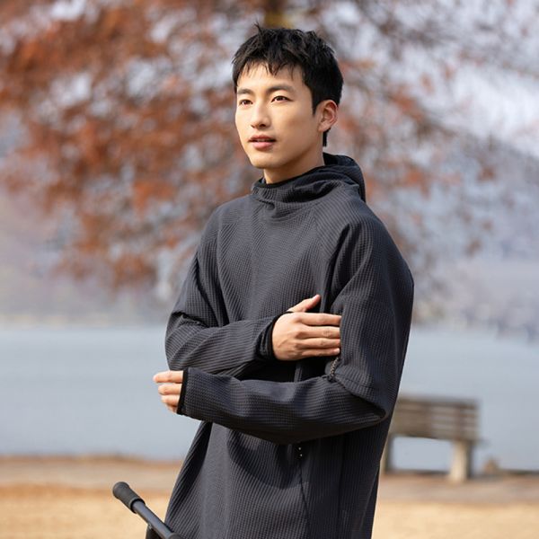 Custom OEM Quick Dry Hooded Tee Antibacterial UV Protection 100% Polyester Custom Logo Sport Hoodie