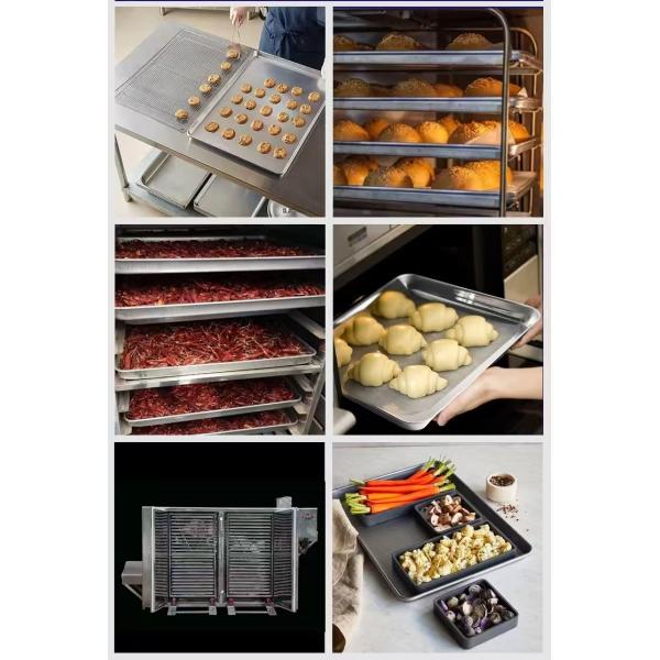 400*600mm Perforated Aluminium Baking Tray Aluminum Cooking Trays