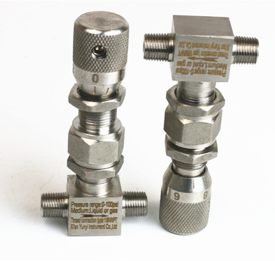 1/4" Mini Threaded Gas Needle Valve Single Flow Way Metering Needle Valve