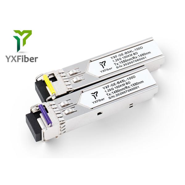 1.25G BIDI LC WDM DDMI SFP 100km Fiber Optic Transceiver Module