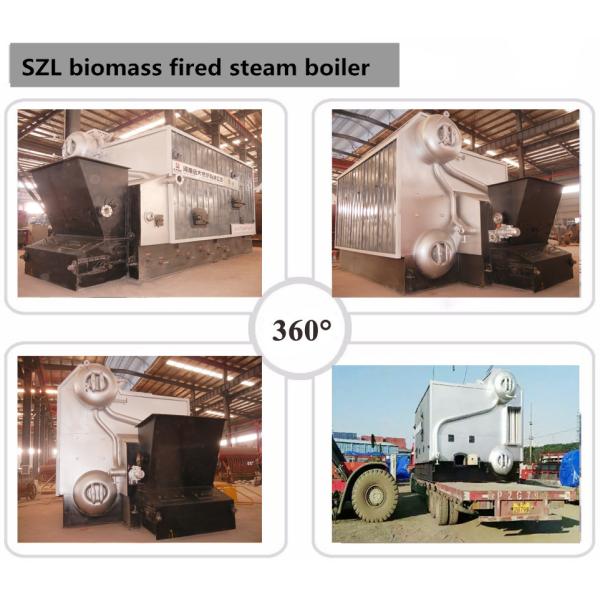 8 T/Hr Bagasse Fired Steam Boiler / Two Drums Heating Biomass Boiler