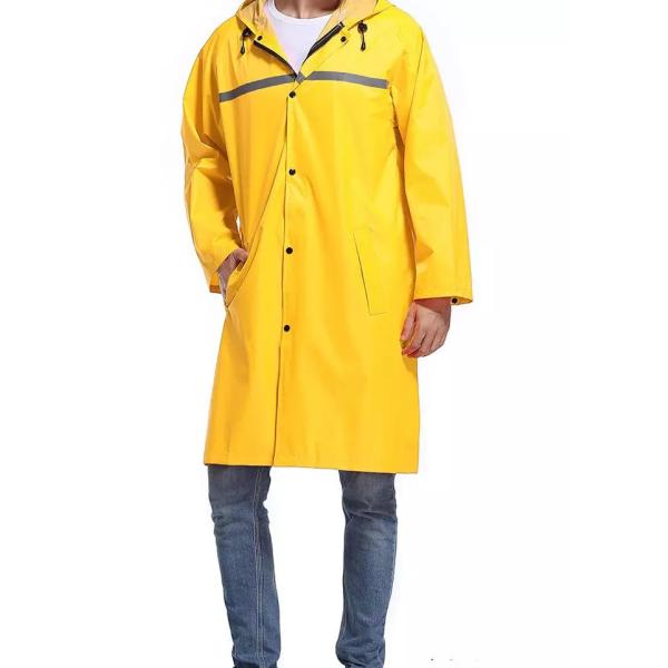 Ansi Police Mens Lightweight Reflective Rain Jacket With Hood Long Safety Emergency Raincoat
