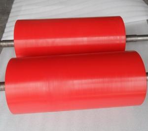 China High Anti Abrasion Industrial Red Polyurethane Roller Coating, Polyurethane Rollers on sale