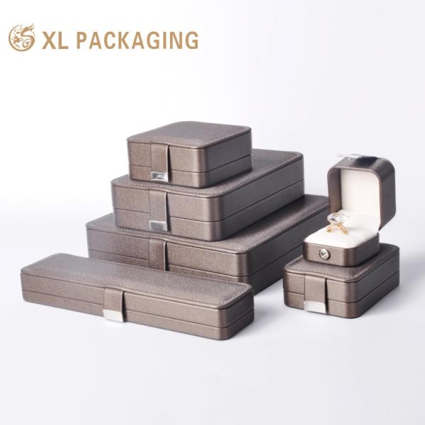 XL Packaging Custom Gift Box Packaging Luxury PU Leather Jewelry Packaging Box Necklace Bracelet Earring Leatherette PU Jewelry Packaging Box