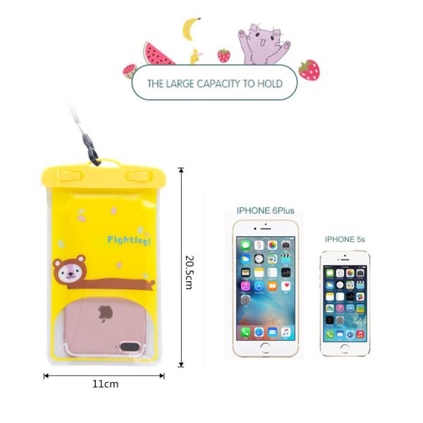 6 Inch Waterproof Cell Phone Pouch , Creative Water Resistant Cell Phone Pouch