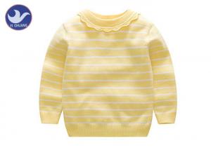 Buy cheap Stripes Girls Pullover Sweaters Round Neck Cotton Long Sleeves Children Jumper product