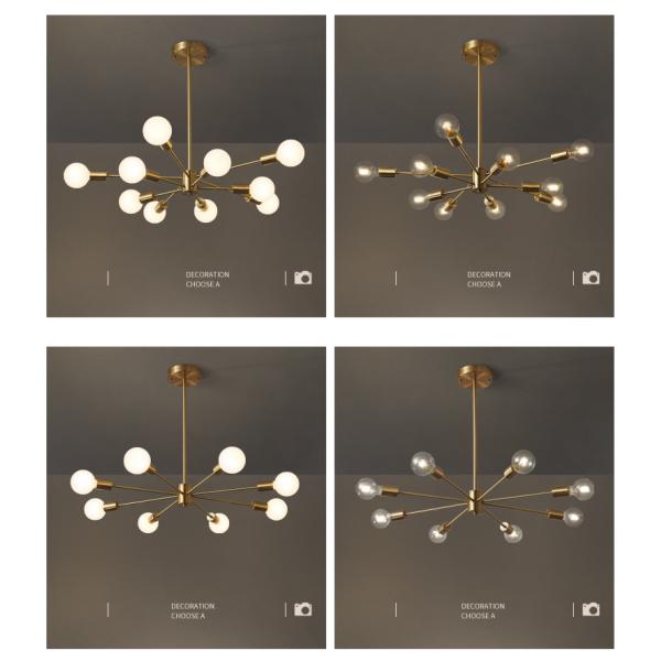 Nordic Led Glass Ball Copper Chandelier Luxury Golden Ceiling chandelier bubbles(WH-MI-288)