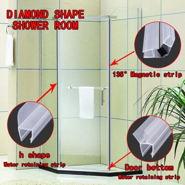 F Shape Pvc Shower Seal Strip Shower Screen Seal Replacement