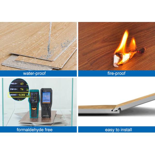 Indoor Decoration 4.5mm Waterproof Spc Flooring Wood Look Noise Prevention