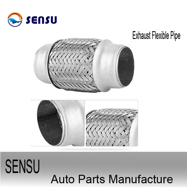Vibration Absorb 3 Inch Stainless Steel Exhaust Flex Pipe SS202 Wire Braid