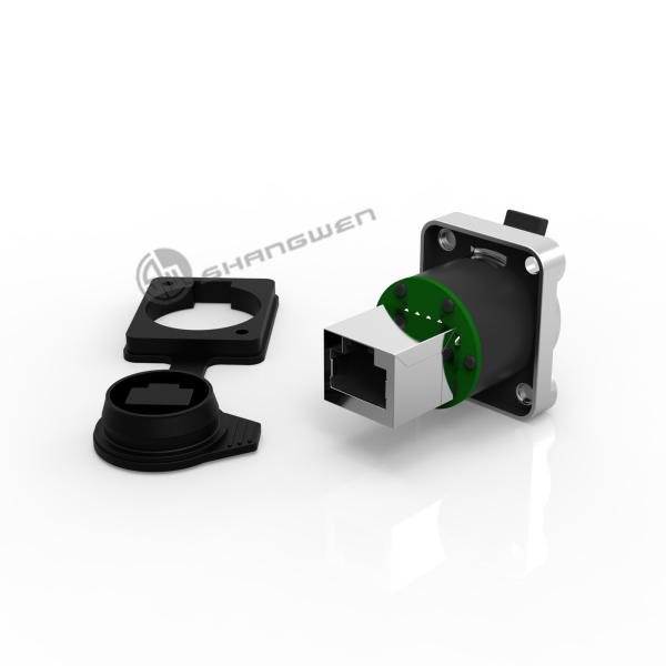 Ethernet 8 Pin Waterproof Connector Socket Female Connector Rj45