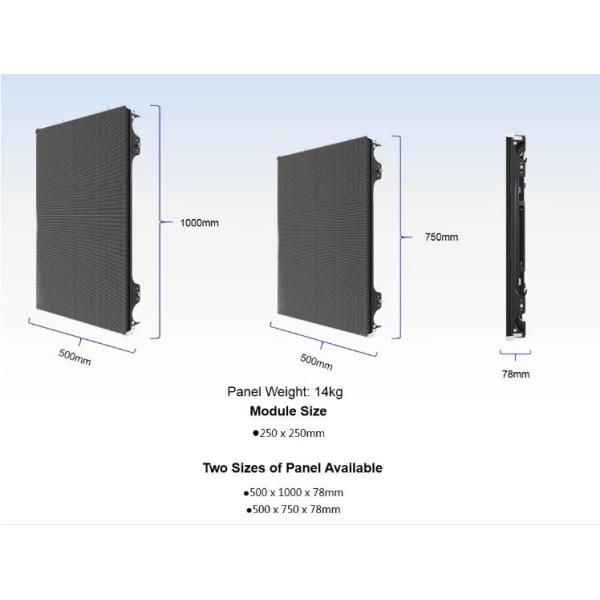 Ultra Slim Indoor Fixed LED Video Display Wall with Front Maintenance Service 500*750mm 500*1000mm LED Panel