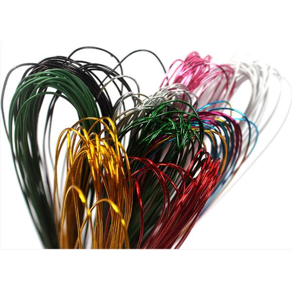 Green Christmas Gardening Flexible Paddle Colored Metal Wire 0.6mm