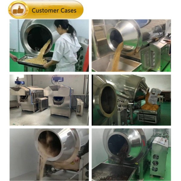 Factory Direct Supply Stainless Steel Wheat Rice Bran Grain Roasting Machine