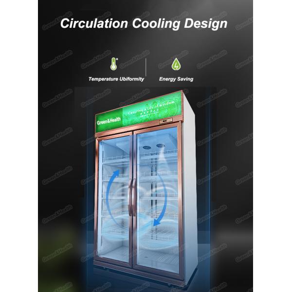 Upright Supermarket Commercial Glass Door Refrigerator Visicooler Showcase For Juice