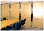 Aluminum Frame Operable Wooden Interior Folding Partition Walls For Reception