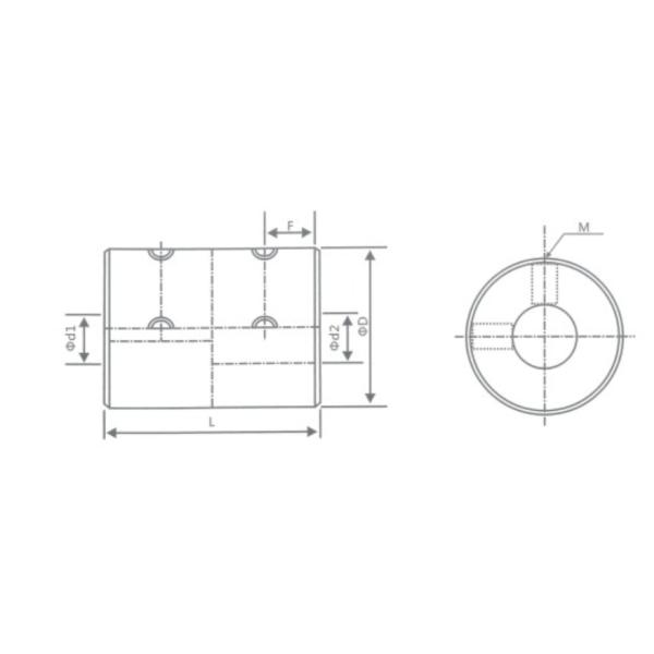 Servo Motor Solid Shaft Coupling Rigid Clamp Coupling 32X32mm