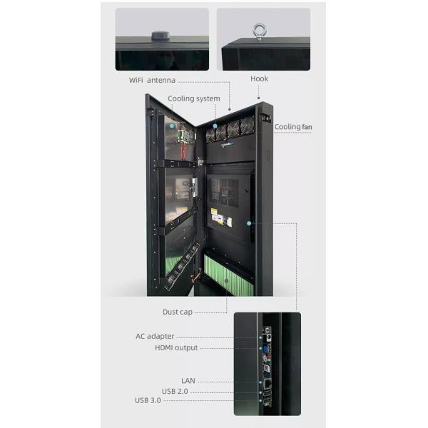 55 Inch High Brightness Waterproof IP65 Outdoor Advertising Screen Display with Android System