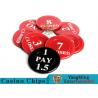 Red / Black  Anti - Fade Casino Game Accessories 40 Mm Plastic Insurance Code Set for sale