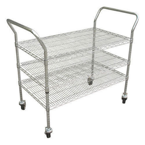 RK Bakeware China Foodservice NSF 3 Tier Stainless Steel Food Serving Trolley Cart Material Distribution Trolley