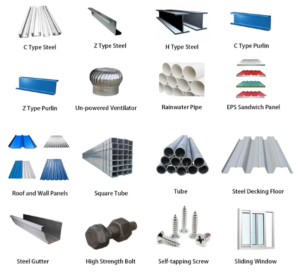 More Than 50 Years Structure Factory Steel Structure Workshop Light Steel Modern Warehouse Total Solution for Projects