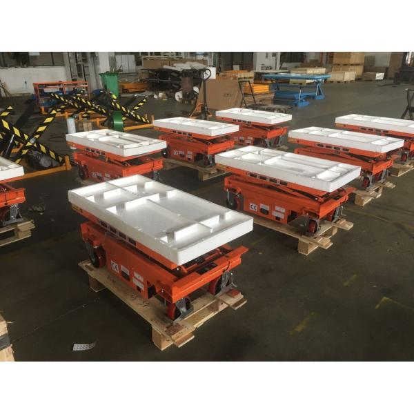 Pallet Roller Conveyor Scissor Lift Tables On Wheels 1100lbs Capacity 40"X20"