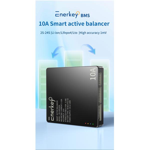 Enerkey 10a Intelligent Equalizer 2s-24s Smart Active Balancer For NCM/LFP/LTO Batteries