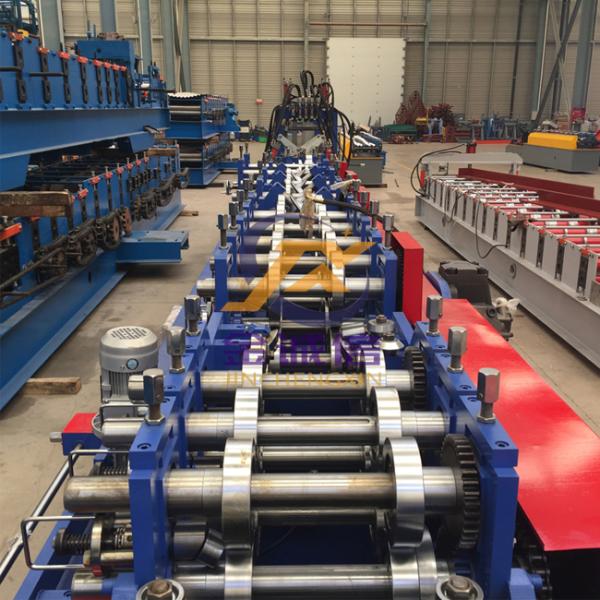 Energy Saving C Z Purlin Roll Forming Machine , PLC Control CZ Channel Rolling Machine