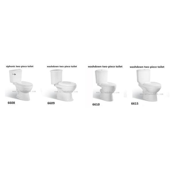 Bathroom Floor Mounted S-trap 300mm Roughing-in Siphonic Two-piece Toilet