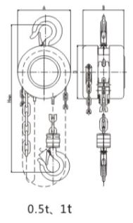 Portable Compact Lifting Chain Block 1T*3M HSZ