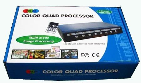 8 Channel Quad Processor , Video Quad Splitter Splitter System With Audio Alarm IR Remote Control