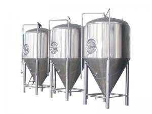 Buy cheap Stainless steel beer conical fermente, fermentation tank and jacket fermenter for beer plant and factory product
