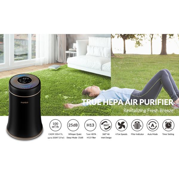 Energy Saving True Hepa Air Cleaner Low Noise Room Air Purifier For Allergies