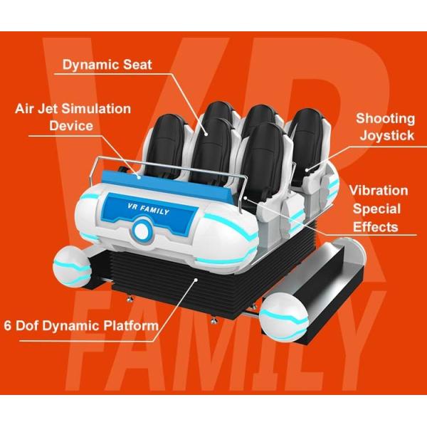 Indoor Full Immersive Interactive 6 Seats 9D Virtual Reality VR Cinema games Simulator