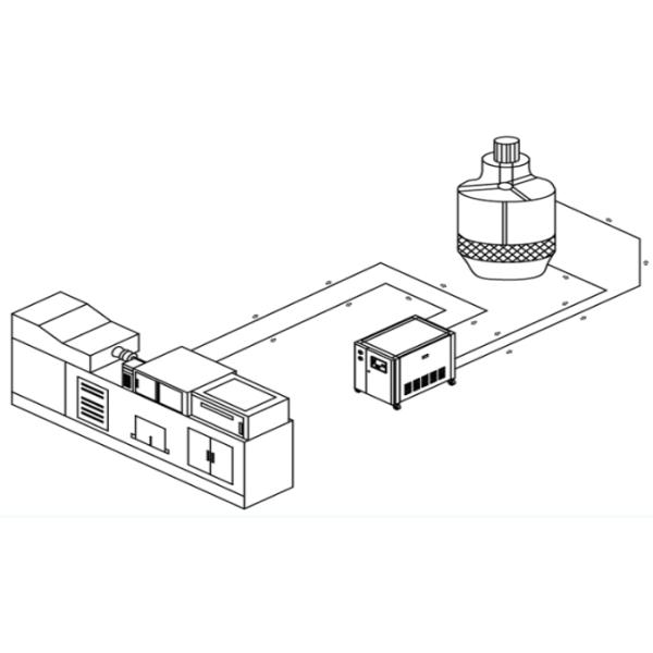 Running System Plastic Auxiliary Equipment Water Cooled Chiller Stable Performance