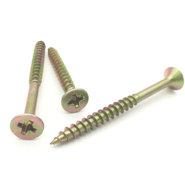 Yellow Zinc Chipboard Screws MDF Pozi Chipboard Rawl Plugs