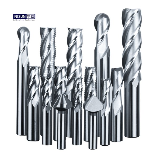 Solid Carbide HSS HSCO PM End Mill Milling Cutter Two Flutes For Aluminum Steel