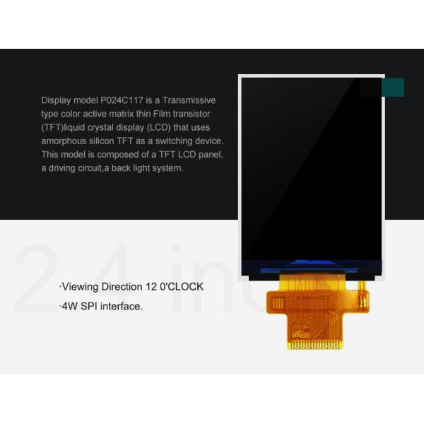 Polcd 260 Nit 2.4 Inch Tft Display ST7789V2 Tft 240x320 ISO9001