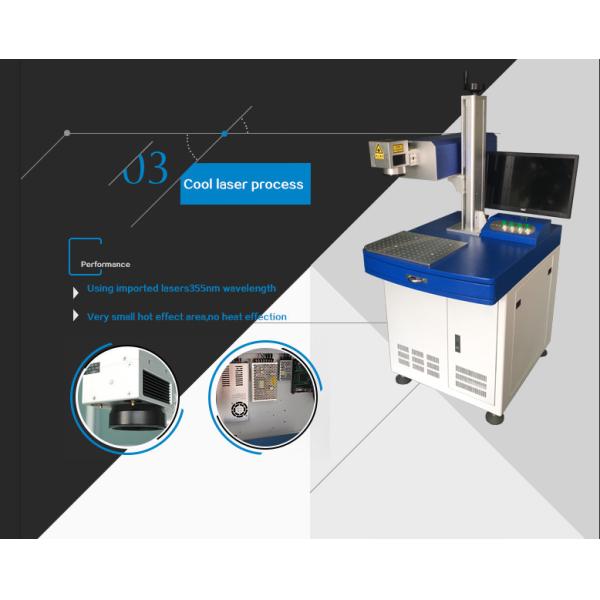 3D QR Code Laser Marking Machine , 20000 Hours Life UV Laser Engraving Machine