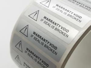 Buy cheap Matte Silver Polyester Proof Tamper Evident Void Security Seal Label Sticker product