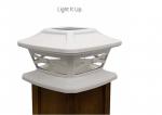 IP44 Square Solar Post Cap Lights Outdoor White Lantern For Garden Or Fence
