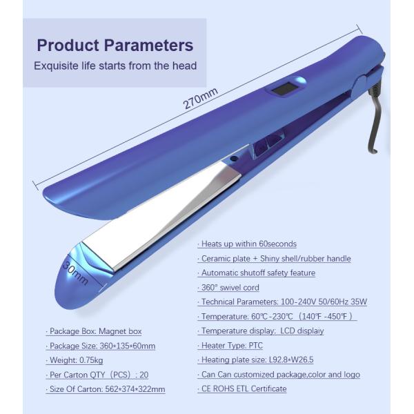 Titanium Flat Iron Straightener 1000w Professional Infrared Cordless