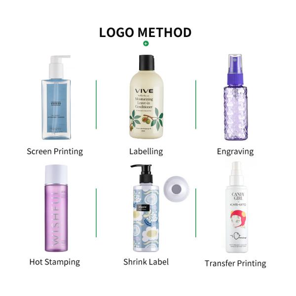 Round Shoulder Clear Plastic Cosmetic Bottles 250ML 500ML For Cleansing Water