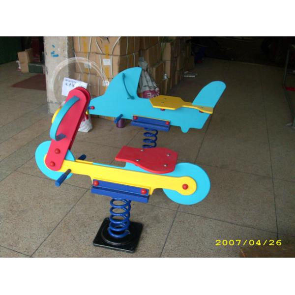 Yellow Playground Horse Spring Rider , Children'S Spring Riding Horse