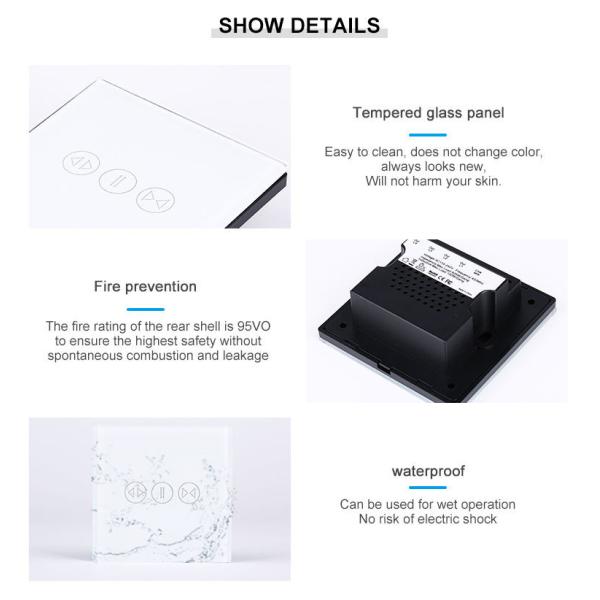 Smart Home Wifi Switch Us/eu Remote Control Curtain Switches Work With Google/alexa Touch Curtain Switch