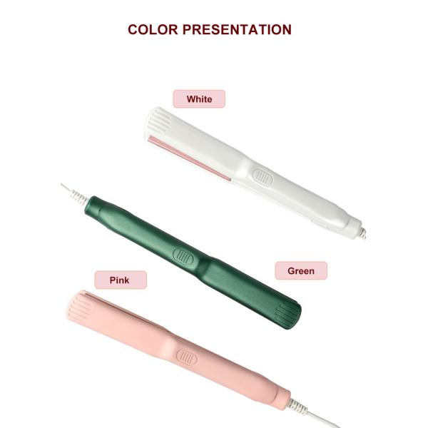 LED Mini Hair Straightener , Tourmaline Ceramic Small Travel Flat Iron