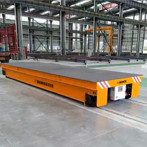 Buy cheap Heavy Load Rail Transfer Trolley With Steel Plate Battery Power Railroad Transport product