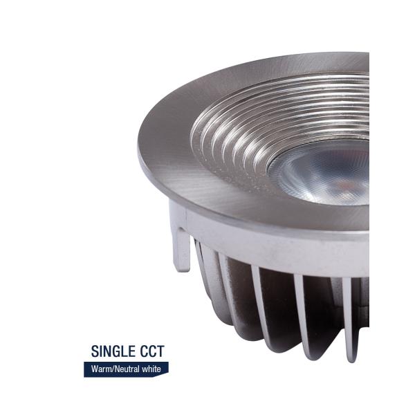 Diameter 80mm Dimmable LED Downlights Recessed IP54 9W 220-240V Trimless